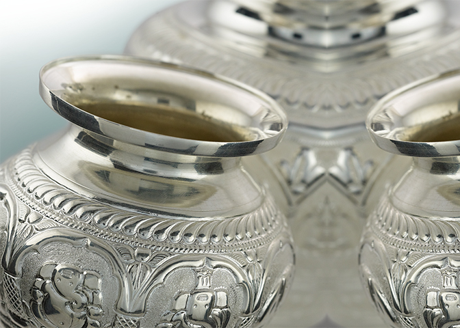 Silver Plated Brass Bowl Set With Spoon Indian Wedding Gifts at Rs 267/set  | Brass Designer Products in Hyderabad | ID: 23335497355